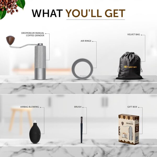 5 in 1 Accessories Manual Coffee Grinder 25G - Image 2