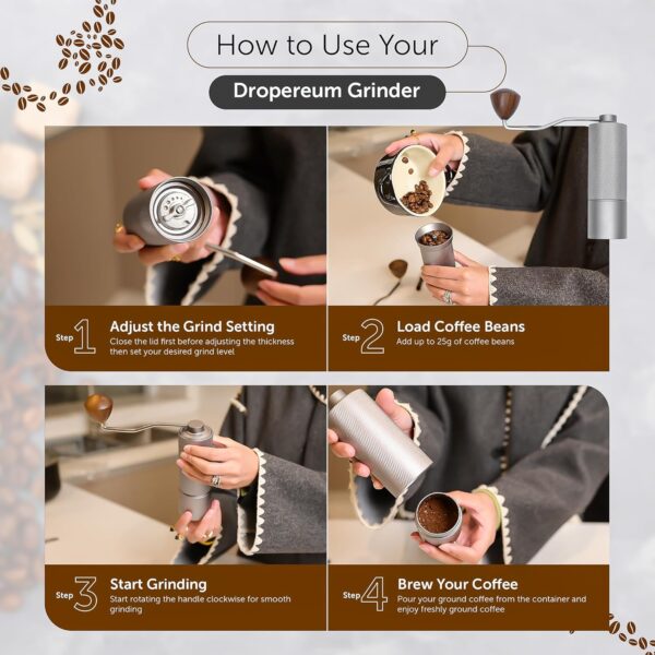 5 in 1 Accessories Manual Coffee Grinder 25G - Image 5