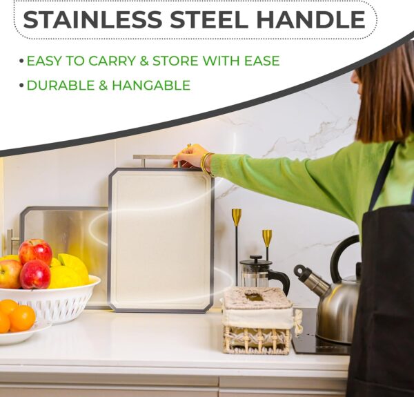 Double Sided Stainless Steel Cutting Board 16” x 12” - Image 7