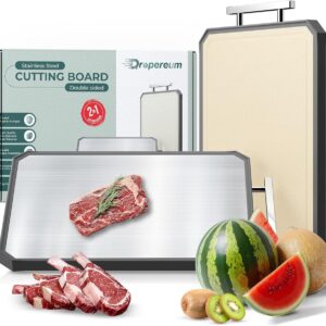Double Sided Stainless Steel Cutting Board 16” x 12”